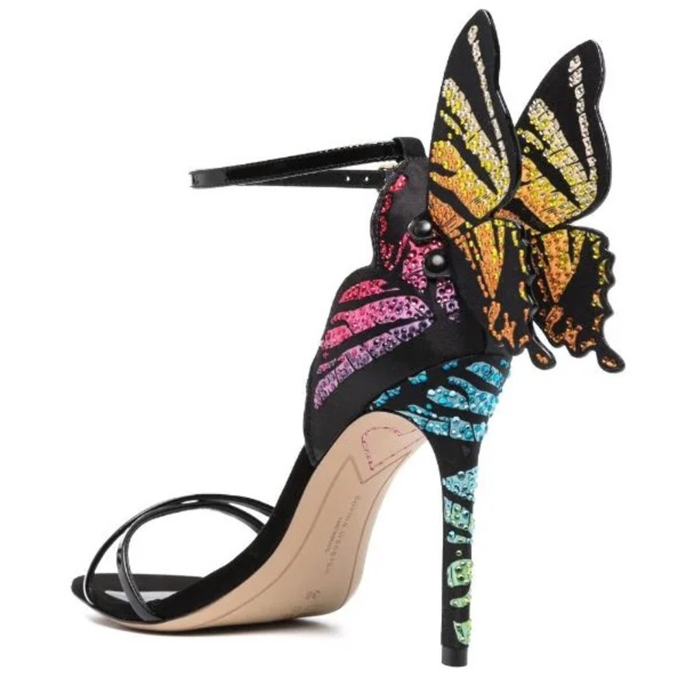 Sophia Webster Chiara Rainbow Zebra Embellished Heeled Sandals 37